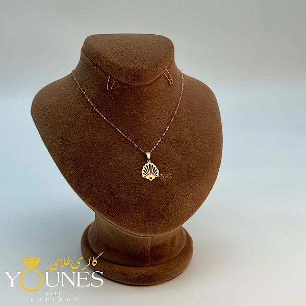 آویز صدف طلا لیزری